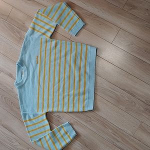 Brixton Blue and Orange Stripe Sweater